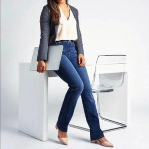 New Betabrand 4-pocket yoga high waisted straight leg denim jeans medium LONG